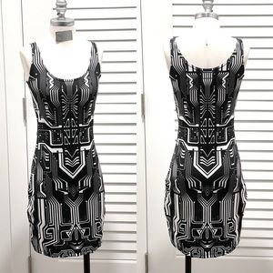 Dustrial circuit print cyberpunk bodycon dress